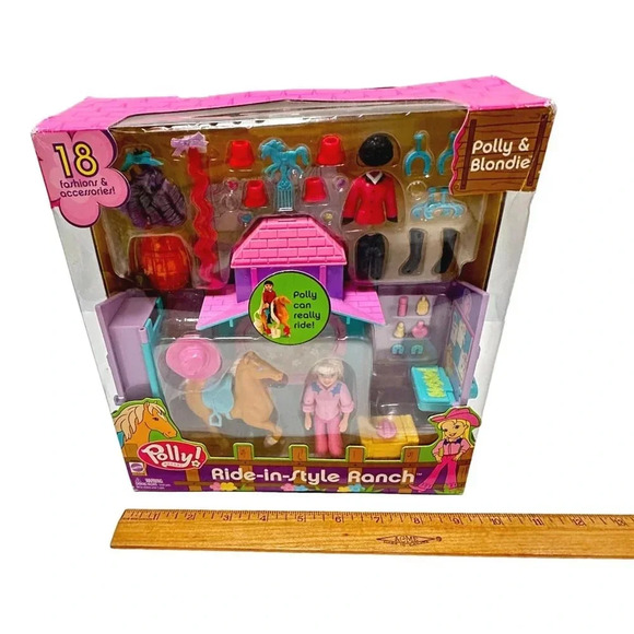 Vintage Polly Pocket Ride-in-style Ranch Blondie New 2002  Collectible - Picture 6 of 6
